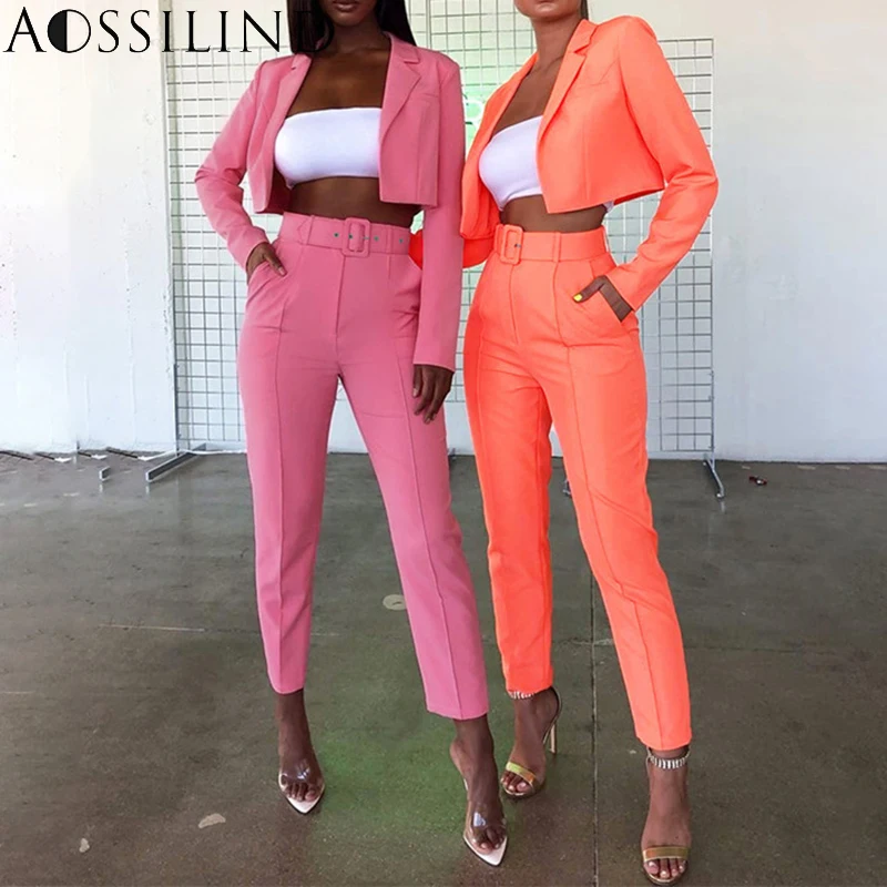 AOSSILIND Autumn Two Piece Set Women Suits Long Sleeve Blazer And Pants Set Elegant Slim OL Jacket Suits Female Streetwear
AOSSILIND Autumn Two Piece Set Women Suits Long Sleeve Blazer And Pants Set Elegant Slim OL Jacket Suits Female Streetwear