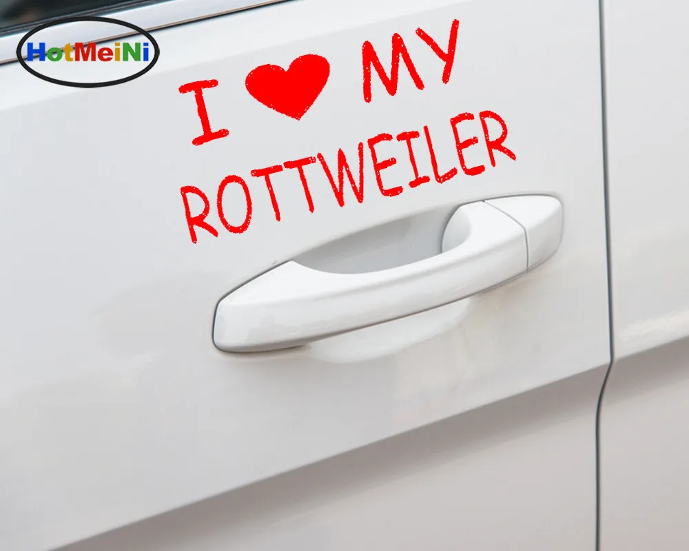 HotMeiNi наклейка для автомобилей Jdm украшение I Love My Rottweiler бампер виниловая задняя