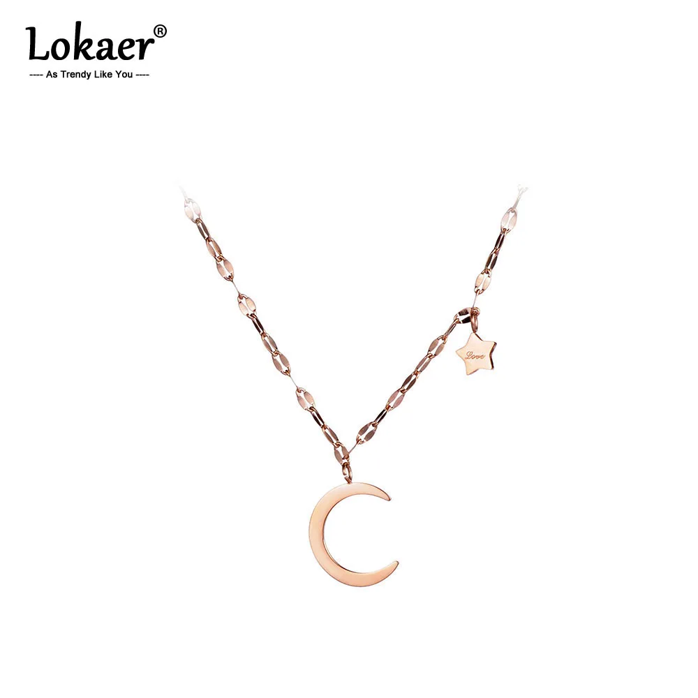 Lokaer Classic Titanium Steel Moon & Stars Choker Pendant Neckalces Jewelry Lovely Chains Necklace For Women Girls Kolye N17041
Lokaer Classic Titanium Steel Moon & Stars Choker Pendant Neckalces Jewelry Lovely Chains Necklace For Women Girls Kolye N17041