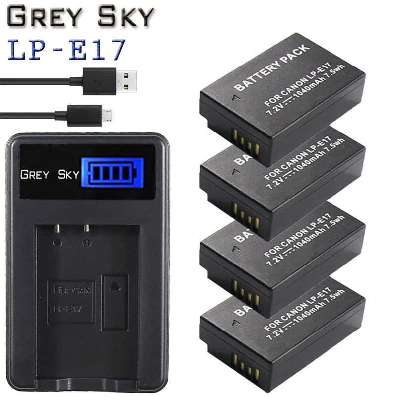 1040mAh LPE17 LP-E17 LP E17 Digital Camera Battery + USB Charger for Canon EOS M3 M5 M6 Rebel T6i T7i EOS 77D 750D Dropshipping
1040mAh LPE17 LP-E17 LP E17 Digital Camera Battery + USB Charger for Canon EOS M3 M5 M6 Rebel T6i T7i EOS 77D 750D Dropshipping