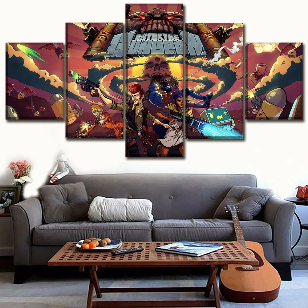 Canvas HD Prints Painting Home Decor One Set 5 Pcs Modular Picture Game Enter the Gungeon Poster Living Room Wall Art Framework
Canvas HD Prints Painting Home Decor One Set 5 Pcs Modular Picture Game Enter the Gungeon Poster Living Room Wall Art Framework