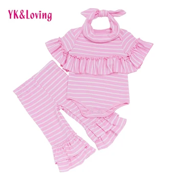 Autumn Baby Girls Clothing sets Newborn Pink Stripe Ruffle Cotton Short Sleeve Girl Romper Pant 3pcs Suit Children Costume
Autumn Baby Girls Clothing sets Newborn Pink Stripe Ruffle Cotton Short Sleeve Girl Romper Pant 3pcs Suit Children Costume