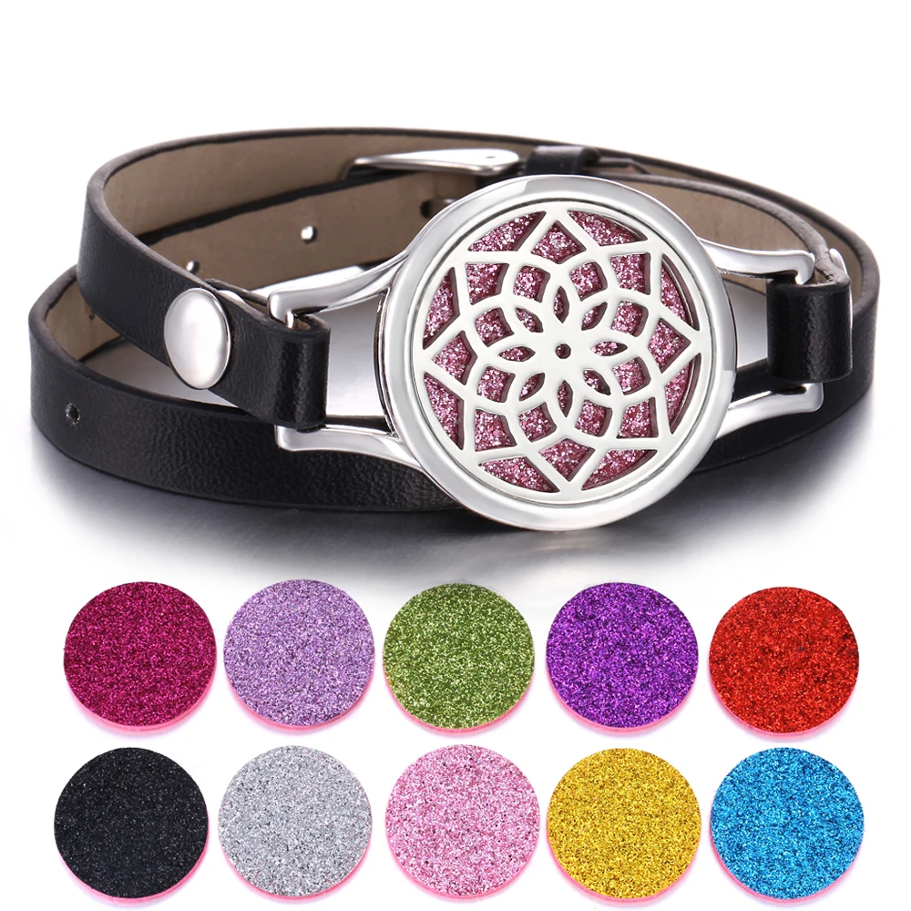 New Aromatherapy Leather Locket Bracelet Stainless Steel Lotus Lockets Essential Oil Diffuser Twist Locket Bracelet Jewelry
New Aromatherapy Leather Locket Bracelet Stainless Steel Lotus Lockets Essential Oil Diffuser Twist Locket Bracelet Jewelry