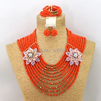 Amazing Orange&Coffee Crystal Beads 10 Layers African Nigerian Wedding Beads Jewelry Set Party Necklace Free Shipping ABC764
Amazing Orange&Coffee Crystal Beads 10 Layers African Nigerian Wedding Beads Jewelry Set Party Necklace Free Shipping ABC764