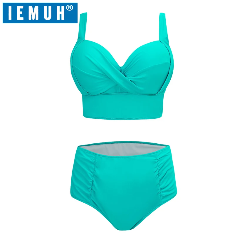 IEMUH 2018 Two Pieces Swimwear Plus Size Women Swimsuit Push Up Large Cup Beach Wear Padded Mid Waist Bikini Swimwear Fat Girls
IEMUH 2018 Two Pieces Swimwear Plus Size Women Swimsuit Push Up Large Cup Beach Wear Padded Mid Waist Bikini Swimwear Fat Girls