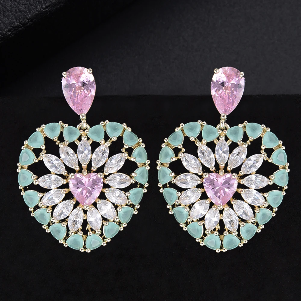 SisCathy Charms Colorful Heart Love Full Micro Cubic Zirconia Pave Women Wedding Bridal Party Engagement Climber Earrings 2019
SisCathy Charms Colorful Heart Love Full Micro Cubic Zirconia Pave Women Wedding Bridal Party Engagement Climber Earrings 2019