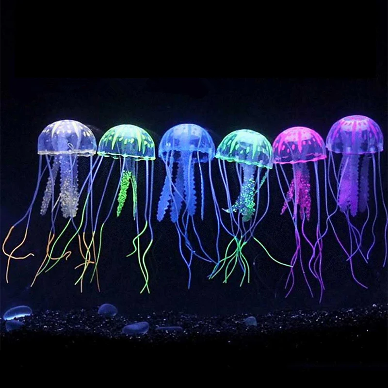 Hot Sale Jellyfish High Quality 1PC Artificial Mini Silicone Glowing Effect Fish Tank Decor Aquarium 2019 New Submarine Ornament
Hot Sale Jellyfish High Quality 1PC Artificial Mini Silicone Glowing Effect Fish Tank Decor Aquarium 2019 New Submarine Ornament