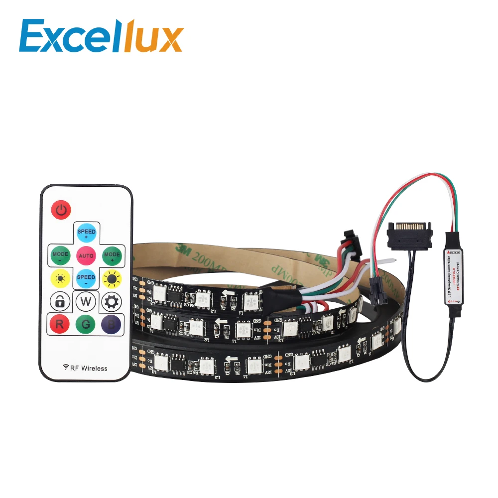 DC12V 1M 60LEDs 2811 ws2811 Led Strip Magic Light With RF LED Symphony Controller+SATA Power TV Background Light Dreaming Color
DC12V 1M 60LEDs 2811 ws2811 Led Strip Magic Light With RF LED Symphony Controller+SATA Power TV Background Light Dreaming Color
