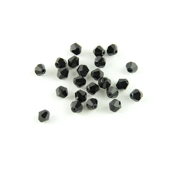 

1440pcs/bag 6mm Black Jewelry Part Bicone Glass Beads Ornament Jewelry Glass Beads for Making Diy Decoration