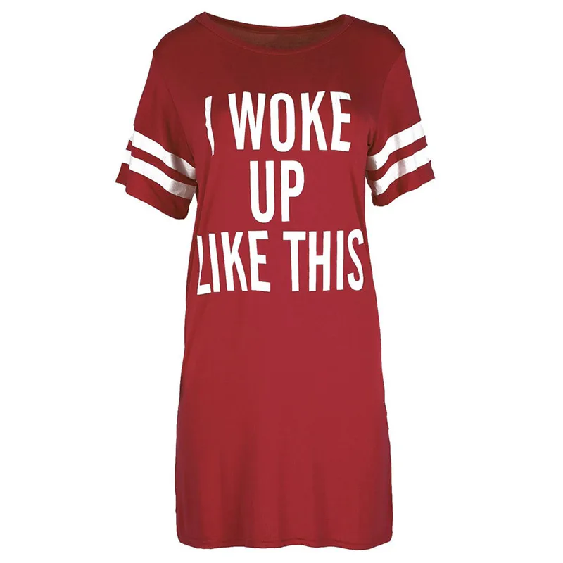 Vestidos Mujer Verano 2019 Women Ladies Oversized T-Shirt I Woke Up Like This Top Baggy Tunic Night Dress Sukienka Damska A15#
Vestidos Mujer Verano 2019 Women Ladies Oversized T-Shirt I Woke Up Like This Top Baggy Tunic Night Dress Sukienka Damska A15#