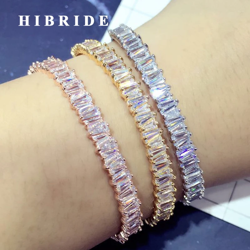 HIBRIDE New Women Baguette Bangles&Bracelets AAA Cubic Zirconia Adjustable Link Cuff Bangle For Female B-109
HIBRIDE New Women Baguette Bangles&Bracelets AAA Cubic Zirconia Adjustable Link Cuff Bangle For Female B-109