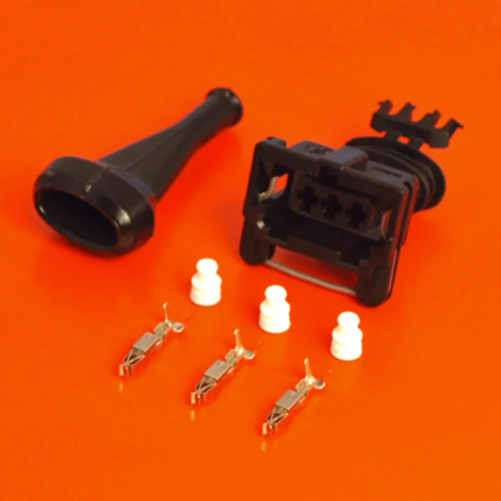 Tyco/Amp 3 Pin/Way Junior Power Timer (JPT) MAP Sensor Plug Housing Automotive Connector With Rubber Boot 282191-1
Tyco/Amp 3 Pin/Way Junior Power Timer (JPT) MAP Sensor Plug Housing Automotive Connector With Rubber Boot 282191-1