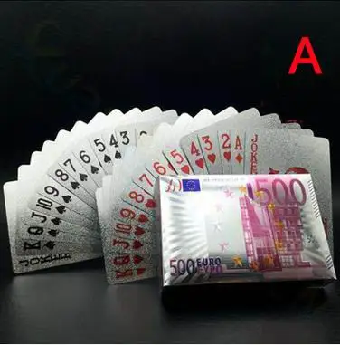 Euro US dollars Waterproof luck Playing Cards Gold Foil Poker Golden Dubai Poker Cards 24K Plated Poker Table Games
Euro US dollars Waterproof luck Playing Cards Gold Foil Poker Golden Dubai Poker Cards 24K Plated Poker Table Games
