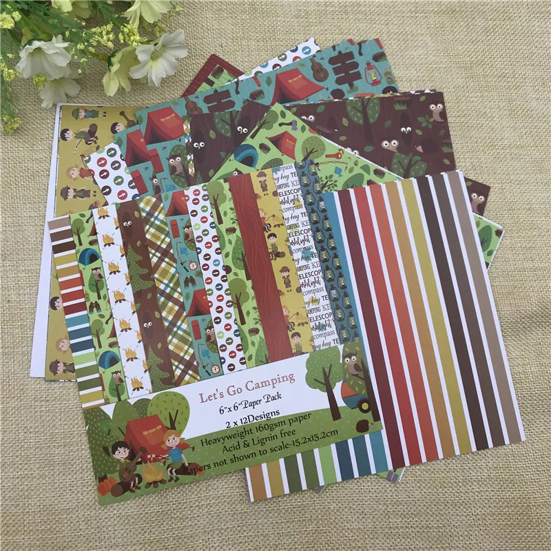 6"X6"Let Go Camping patterned paper Scrapbooking paper pack handmade craft paper craft Background pad
6"X6"Let Go Camping patterned paper Scrapbooking paper pack handmade craft paper craft Background pad