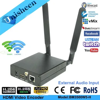 H.265 HEVC H.264 Wifi HDMI Video Streaming Encoder HDMI Transmitter Live Broadcast Encoder Wireless OBS vMix Wirecast Unisheen
H.265 HEVC H.264 Wifi HDMI Video Streaming Encoder HDMI Transmitter Live Broadcast Encoder Wireless OBS vMix Wirecast Unisheen