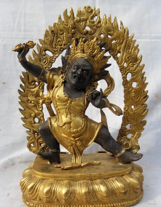 bi003422 10" Chinese Buddhism Tibetan Bronze Gilt Vajrapani Chana Dorje Buddha Statue
bi003422 10" Chinese Buddhism Tibetan Bronze Gilt Vajrapani Chana Dorje Buddha Statue
