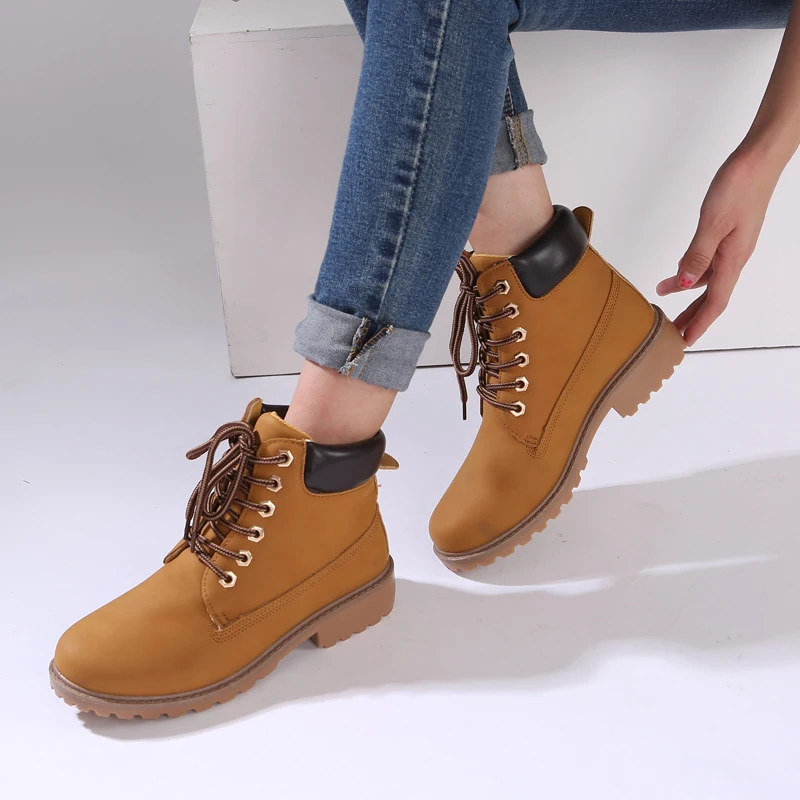 Teahoo 2017 Autumn Ankle Boots for Women Lace up Nubuck Leather Martin Boots Fashion Round Toe Timber Boots Women Plus Size 9 10
Teahoo 2017 Autumn Ankle Boots for Women Lace up Nubuck Leather Martin Boots Fashion Round Toe Timber Boots Women Plus Size 9 10