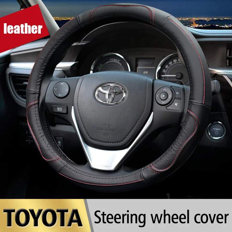 Genuine Leather Car Steering Wheel Cover for Toyota Corolla Fortuner Sequoia Auris Aqua Avensis Vios Celica 86 Prius Accessories
Genuine Leather Car Steering Wheel Cover for Toyota Corolla Fortuner Sequoia Auris Aqua Avensis Vios Celica 86 Prius Accessories