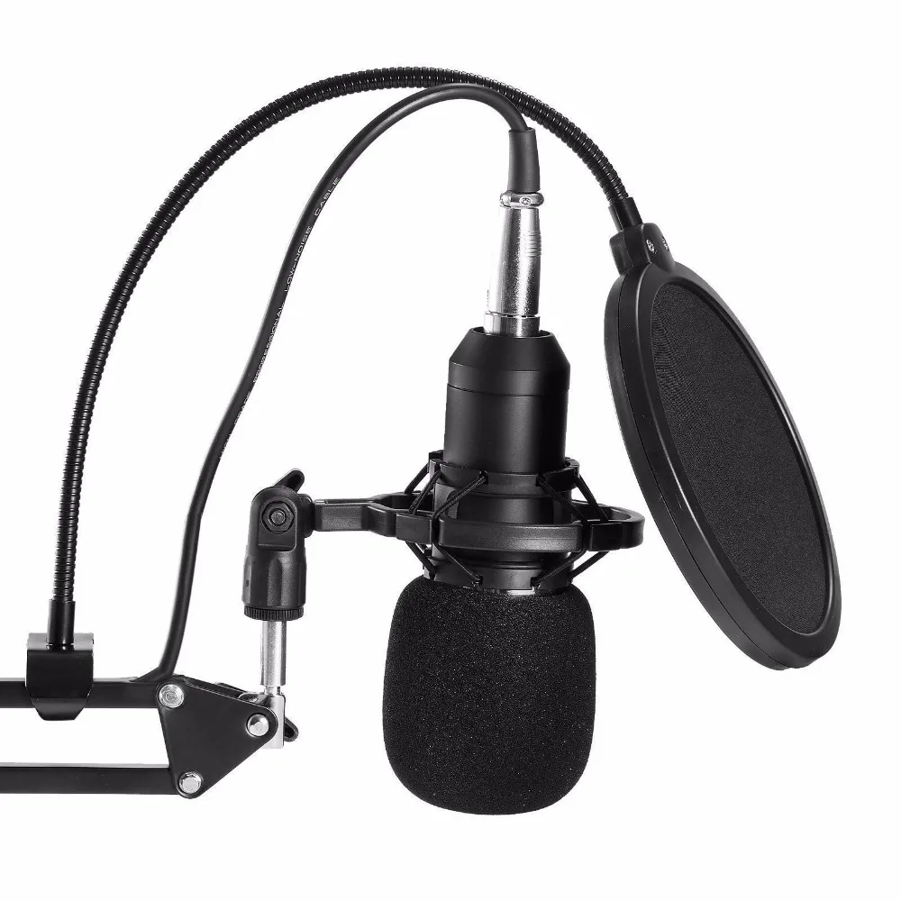 Профессиональный проводной микрофон BM800 студийный конденсаторный с разъемом 3 5