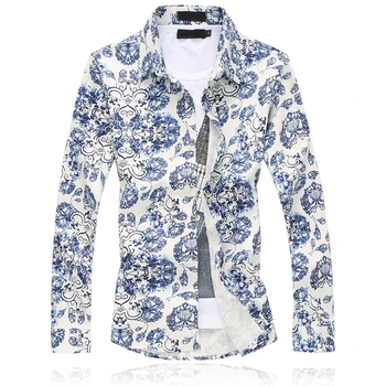 Nice Autumn New Fashion Chinese Style Blue And White Porcelain Print Shirts Men Slim Casual Long Sleeve Asian Size Male Shirts
Nice Autumn New Fashion Chinese Style Blue And White Porcelain Print Shirts Men Slim Casual Long Sleeve Asian Size Male Shirts