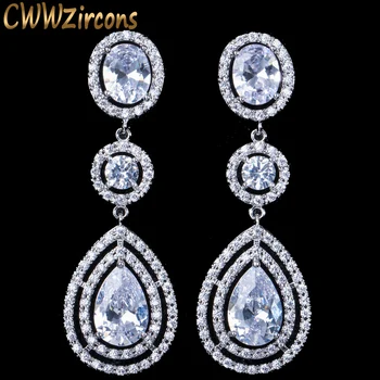 CWWZircons Super Luxury Women Costume Jewelry Micro Full Round CZ Crystal Dangling Long Drop Earrings for Women CZ159
CWWZircons Super Luxury Women Costume Jewelry Micro Full Round CZ Crystal Dangling Long Drop Earrings for Women CZ159