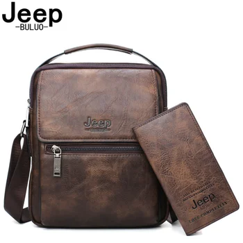 JEEP BULUO Men Leather Shoulder Bag 2 piece set Handbags Business Casual Messenger Bag Crossbody Male Tote Bags High Quality
JEEP BULUO Men Leather Shoulder Bag 2 piece set Handbags Business Casual Messenger Bag Crossbody Male Tote Bags High Quality