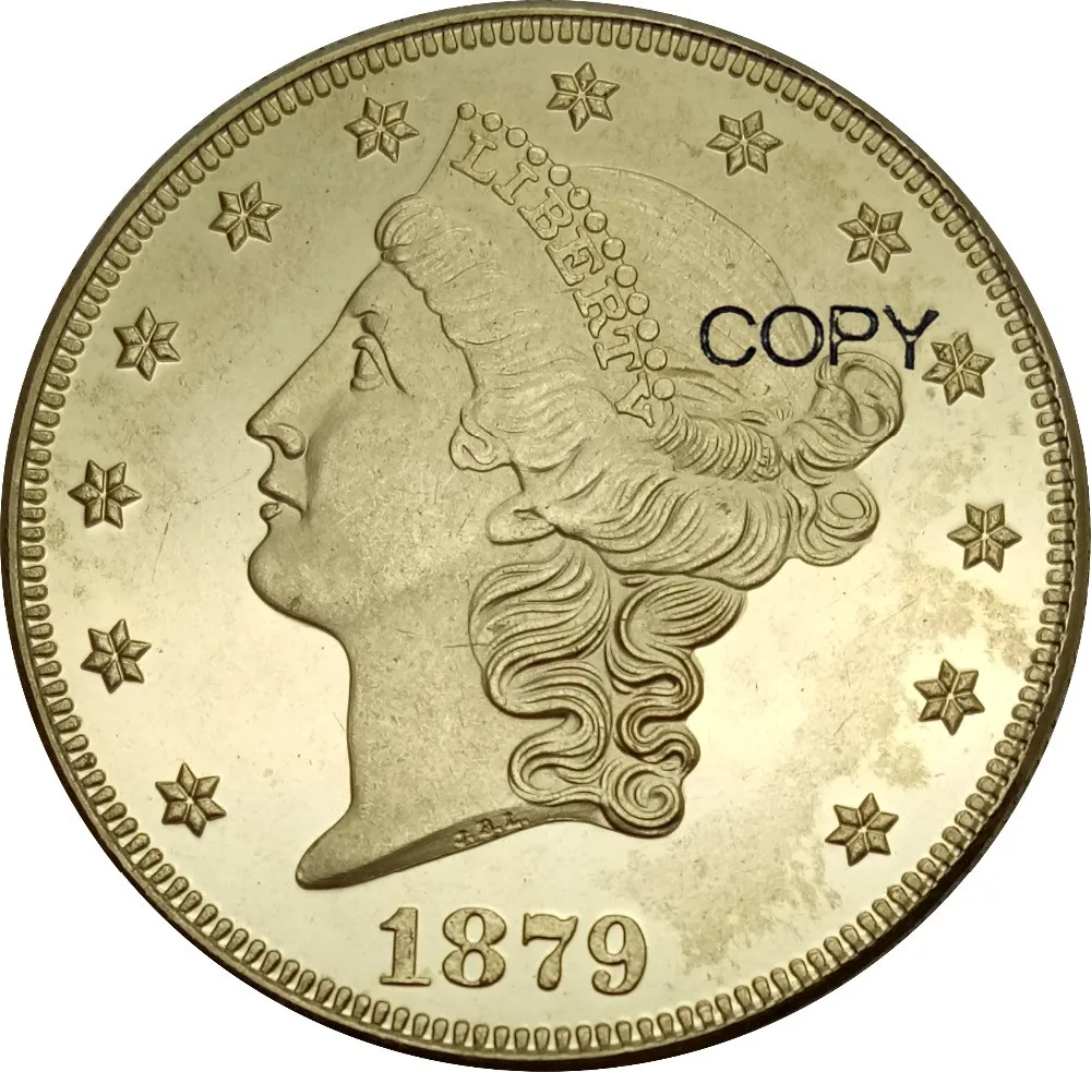 20 долларов США Либерти хед-двойной Орел с девизом TWENTY D. 1872 cc s латунные