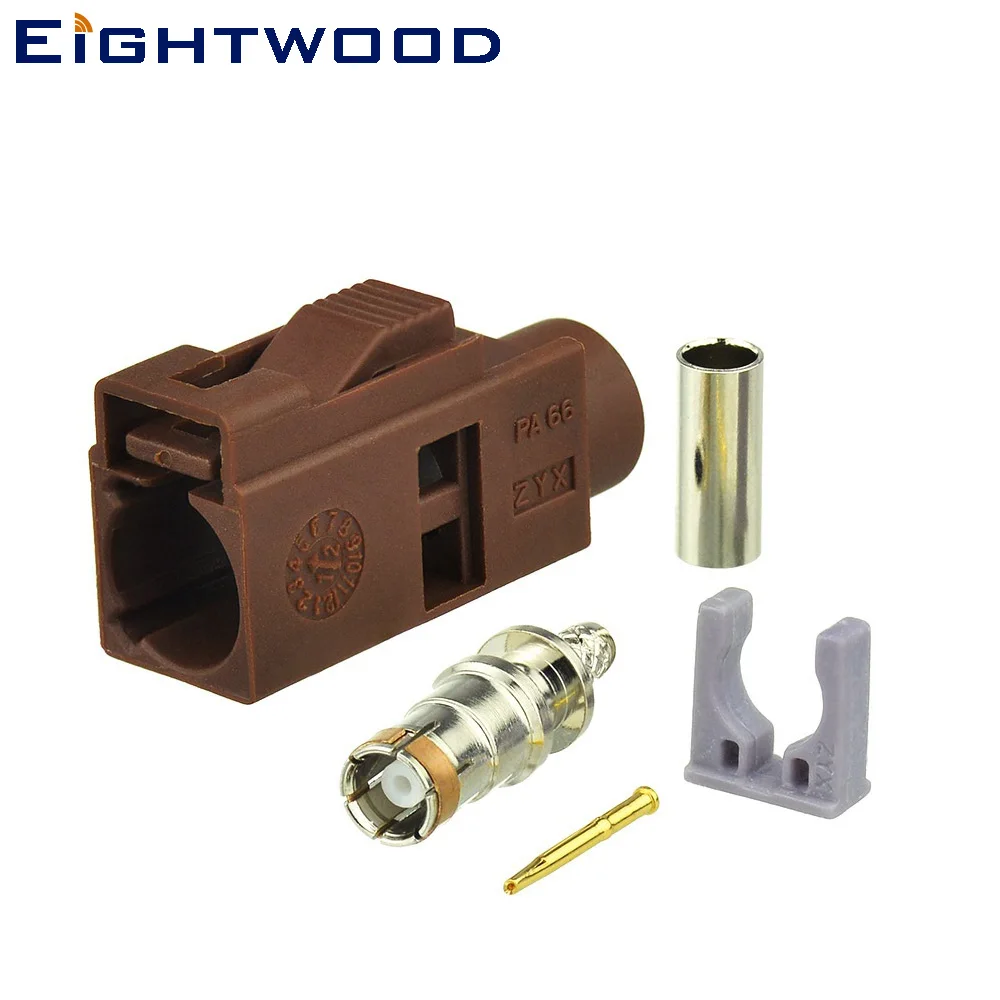 Eightwood Car TV2 SDAR Antenna Fakra F Code Jack Connector Brown/8011 Crimp for RG174 188A RG316,LMR-100 M17/119 Coaxial Cable
Eightwood Car TV2 SDAR Antenna Fakra F Code Jack Connector Brown/8011 Crimp for RG174 188A RG316,LMR-100 M17/119 Coaxial Cable
