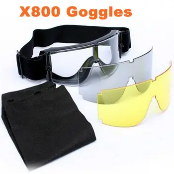 Military Airsoft Sports X800 Tactical Goggles 3 Lens Paintball Safety Eyewear Windproof Men Outdoor Shooting Hunting Glasses
Military Airsoft Sports X800 Tactical Goggles 3 Lens Paintball Safety Eyewear Windproof Men Outdoor Shooting Hunting Glasses