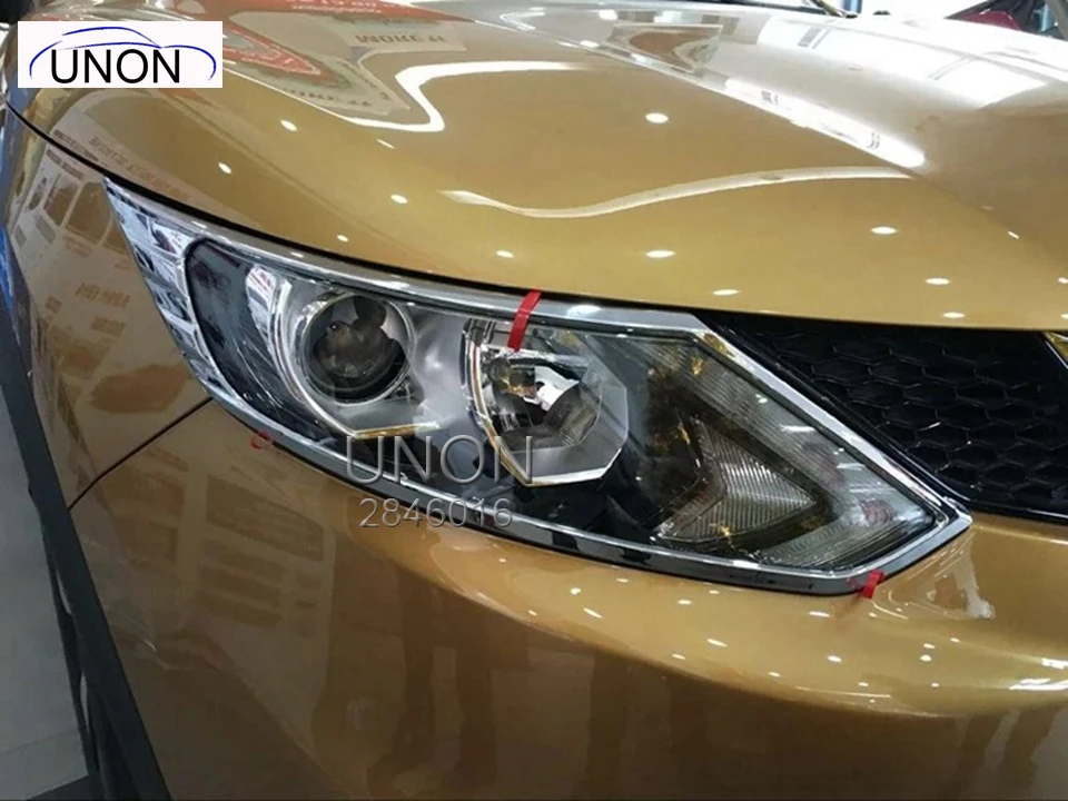 FIT For Nissan Qashqai 2016 2017 car body front head Light lamp hood Molding frame stick ABS Chrome cover trim part 2pcs/set
FIT For Nissan Qashqai 2016 2017 car body front head Light lamp hood Molding frame stick ABS Chrome cover trim part 2pcs/set