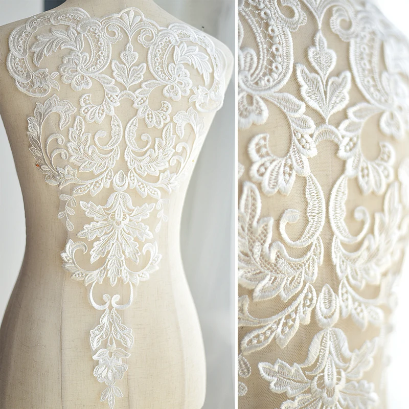 5Pieces Embroidery Lace Applique Off White Fabric Sewing Trims Wedding Decoration Lace Trim Bridal Wedding Appliqued
5Pieces Embroidery Lace Applique Off White Fabric Sewing Trims Wedding Decoration Lace Trim Bridal Wedding Appliqued