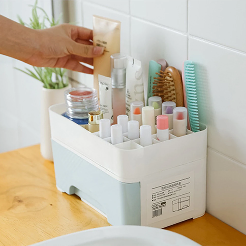 Cosmetics Makeup Organizer Storage Box Plastic Makeup Organizer Make Up Brush Storage Box With Drawer Desktop Jewelry Case
Cosmetics Makeup Organizer Storage Box Plastic Makeup Organizer Make Up Brush Storage Box With Drawer Desktop Jewelry Case