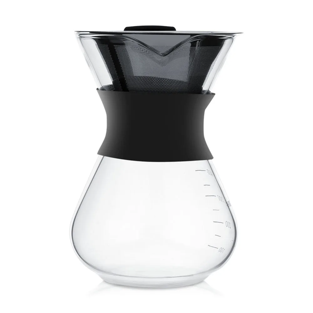 Manual hand drip coffee pot pot glass pot with stainless steel filter kettle Moka Pots has a capacity of 400 ml
Manual hand drip coffee pot pot glass pot with stainless steel filter kettle Moka Pots has a capacity of 400 ml