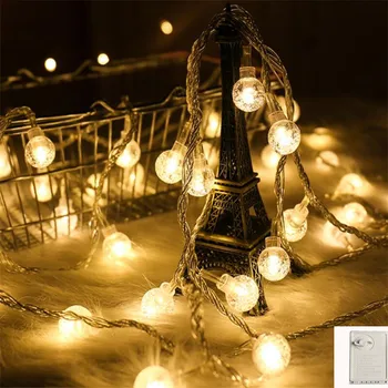 Memory 50LED Bulb Crystal Ball String Lights 10M Fairy Globe Garland Table Lamp For Holiday Wedding Party Patio Decoration
Memory 50LED Bulb Crystal Ball String Lights 10M Fairy Globe Garland Table Lamp For Holiday Wedding Party Patio Decoration