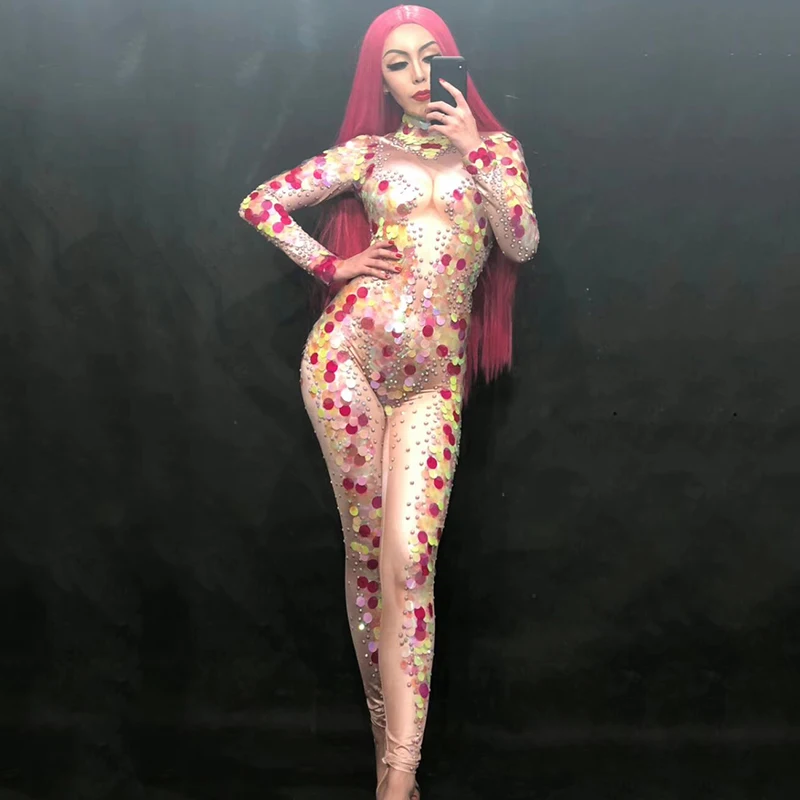 Sparkly Sequins Stones Long Sleeve Mermaid Jumpsuit Female Singer Costume Nightclub Women Birthday Party Cosplay Show DJ233
Sparkly Sequins Stones Long Sleeve Mermaid Jumpsuit Female Singer Costume Nightclub Women Birthday Party Cosplay Show DJ233