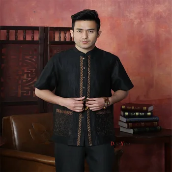 High Quality Black Chinese Men's Kung Fu Tops Shirt Short Sleeve With Pocket Tradition Tang Suit Size M L XL XXL XXXL 4XL
High Quality Black Chinese Men's Kung Fu Tops Shirt Short Sleeve With Pocket Tradition Tang Suit Size M L XL XXL XXXL 4XL