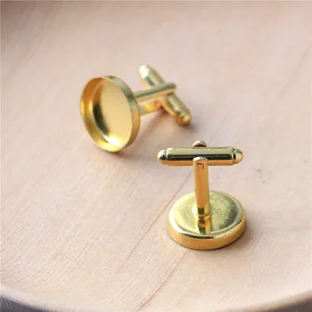 16mm 6pcs Gold Plated Copper Brass Cufflink Base Cuff Link Settings Cabochon Cameo Base Blank Tray High Quality New 
16mm 6pcs Gold Plated Copper Brass Cufflink Base Cuff Link Settings Cabochon Cameo Base Blank Tray High Quality New