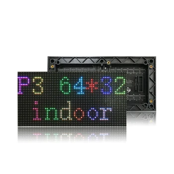 P3 full color led display module,indoor LED panel, SMD2121 RGB,1/16 scan 192*96mm, 64*32 dot
P3 full color led display module,indoor LED panel, SMD2121 RGB,1/16 scan 192*96mm, 64*32 dot