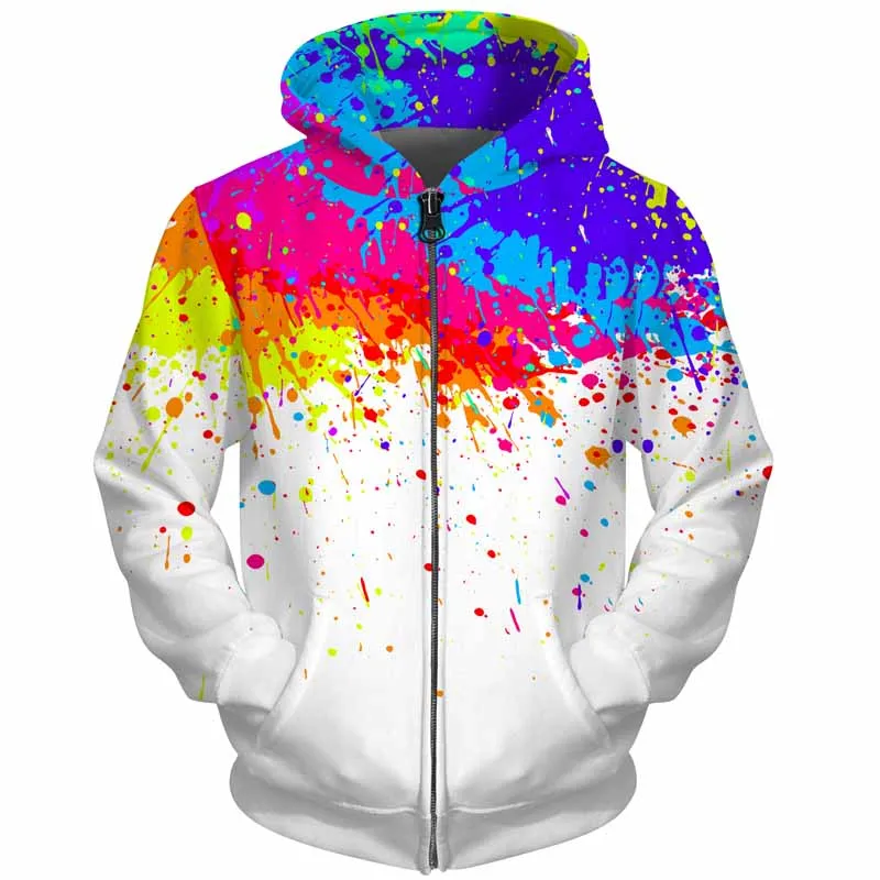Cloudstyle 3D Men Hoodies Zip Up Splatter Color Paint Stains 3D Print Streetwear Casual Jacket Men Women Outwear Plus Size 5XL
Cloudstyle 3D Men Hoodies Zip Up Splatter Color Paint Stains 3D Print Streetwear Casual Jacket Men Women Outwear Plus Size 5XL