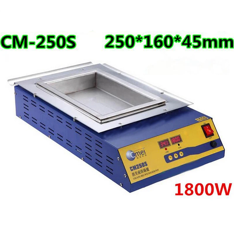 CM-250S Digital display 1800w melt tin 15.1KG temperature adjustable Melting tin furnace Lead-free solder pot square tin stove
CM-250S Digital display 1800w melt tin 15.1KG temperature adjustable Melting tin furnace Lead-free solder pot square tin stove