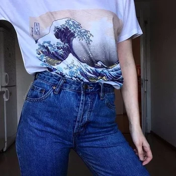 kuakuayu HJN Summer Unisex Tumblr Fashion Hokusai Japanese Painting Under The Wave Off Kanagawa White T-Shirt 
kuakuayu HJN Summer Unisex Tumblr Fashion Hokusai Japanese Painting Under The Wave Off Kanagawa White T-Shirt