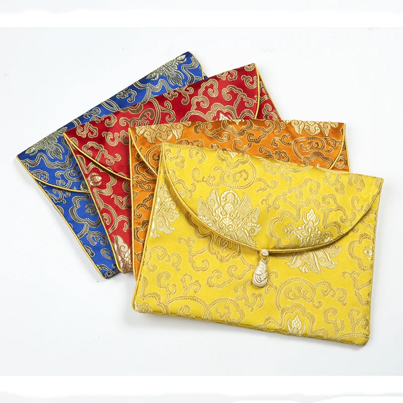 Luxury Chinese style Scripture Book Bag Lucky Large Silk Brocade Storage Bag Buddhist books Cloth Protection Collection Bag
Luxury Chinese style Scripture Book Bag Lucky Large Silk Brocade Storage Bag Buddhist books Cloth Protection Collection Bag