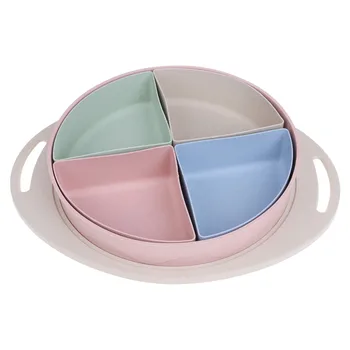 Wheat Straw Snack Plate Candy Box Fruit Tray Dish Handle Creative 4 Grid Compartments with Lid Home Party Serving
Wheat Straw Snack Plate Candy Box Fruit Tray Dish Handle Creative 4 Grid Compartments with Lid Home Party Serving