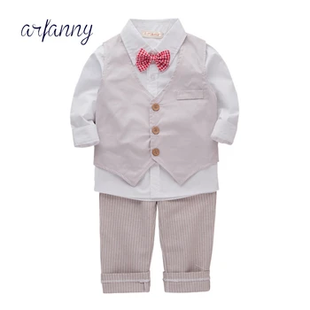 ARFANNY Birthday Boys gentleman waistcoat 3 piece suits Children Autumn outfit boy suit baby set 0 1 2 4year Kids Cotton clothes
ARFANNY Birthday Boys gentleman waistcoat 3 piece suits Children Autumn outfit boy suit baby set 0 1 2 4year Kids Cotton clothes