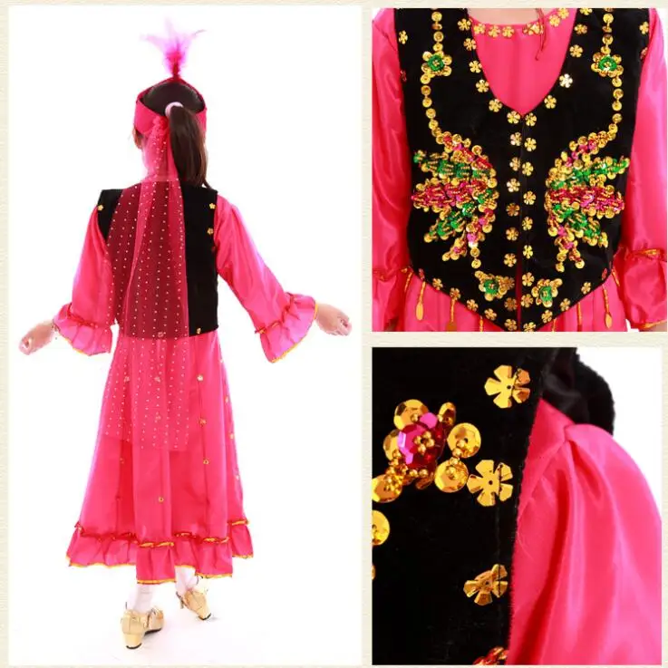 Girls dance costume children's performance clothing hand-embroidered sequins costumes dress
Girls dance costume children's performance clothing hand-embroidered sequins costumes dress