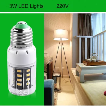 Bright 3W LED 5733 E27 30 LEDs Compact Lamp LED Lights Corn Led Bulb Lighting Home Decoration 220V Day White/Warm White
Bright 3W LED 5733 E27 30 LEDs Compact Lamp LED Lights Corn Led Bulb Lighting Home Decoration 220V Day White/Warm White