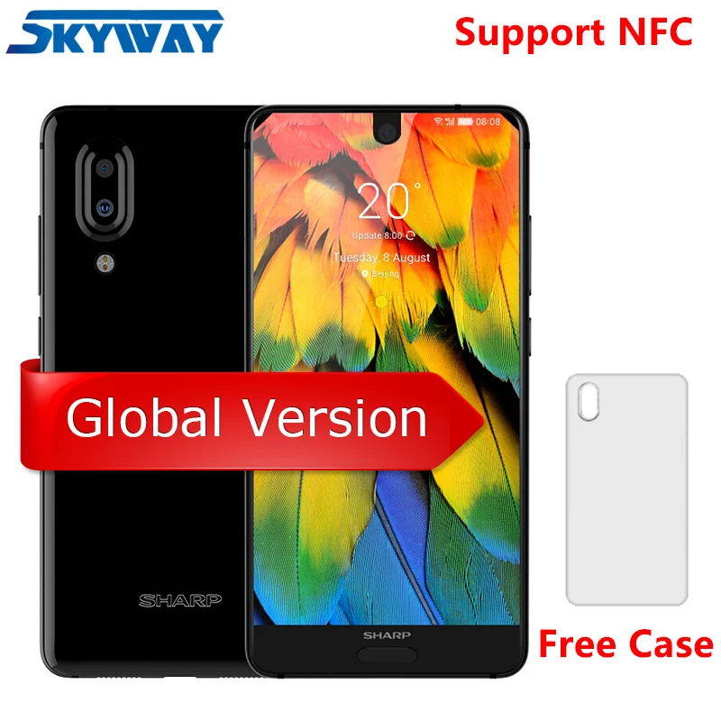 Global Version SHARP AQUOS C10 S2 4GB RAM 64GB ROM Smartphone Snapdragon 630 Octa Core 5.5'' FHD+ NFC 12MP Mobile Phone
Global Version SHARP AQUOS C10 S2 4GB RAM 64GB ROM Smartphone Snapdragon 630 Octa Core 5.5'' FHD+ NFC 12MP Mobile Phone