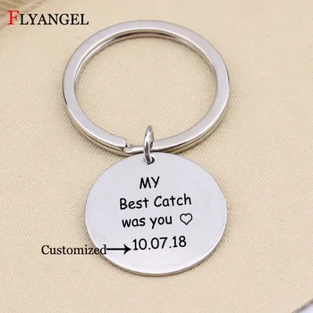 Customized Date Keychain Engraved My Best Catch was you Letter Key Ring Personalized Gift For Couples Car Bag Key Chain Jewelry
Customized Date Keychain Engraved My Best Catch was you Letter Key Ring Personalized Gift For Couples Car Bag Key Chain Jewelry