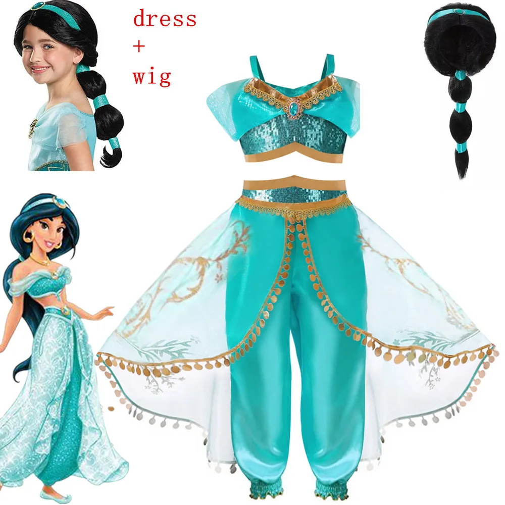 Christmas children's dress Aladdin's lamp cosplay Halloween Costume+wig jasmine princess girl dress role clothes two-piece+gift
Christmas children's dress Aladdin's lamp cosplay Halloween Costume+wig jasmine princess girl dress role clothes two-piece+gift