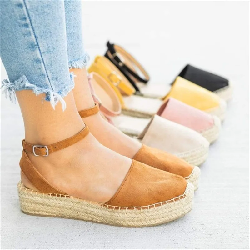Women Flat Platform Shoes Spring Summer Ankle Strap Round Toe Buckle Women Hemp Heel Closed Toe Shoes Plus Size 35-43 XWZ5930
Women Flat Platform Shoes Spring Summer Ankle Strap Round Toe Buckle Women Hemp Heel Closed Toe Shoes Plus Size 35-43 XWZ5930